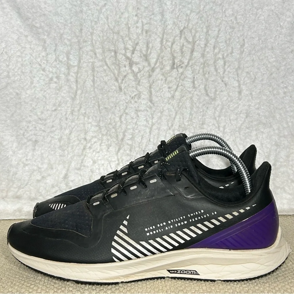 Nike Womens Air Zoom Pegasus 36 Black Running Athletic Sneakers Shoes SZ US 9.5